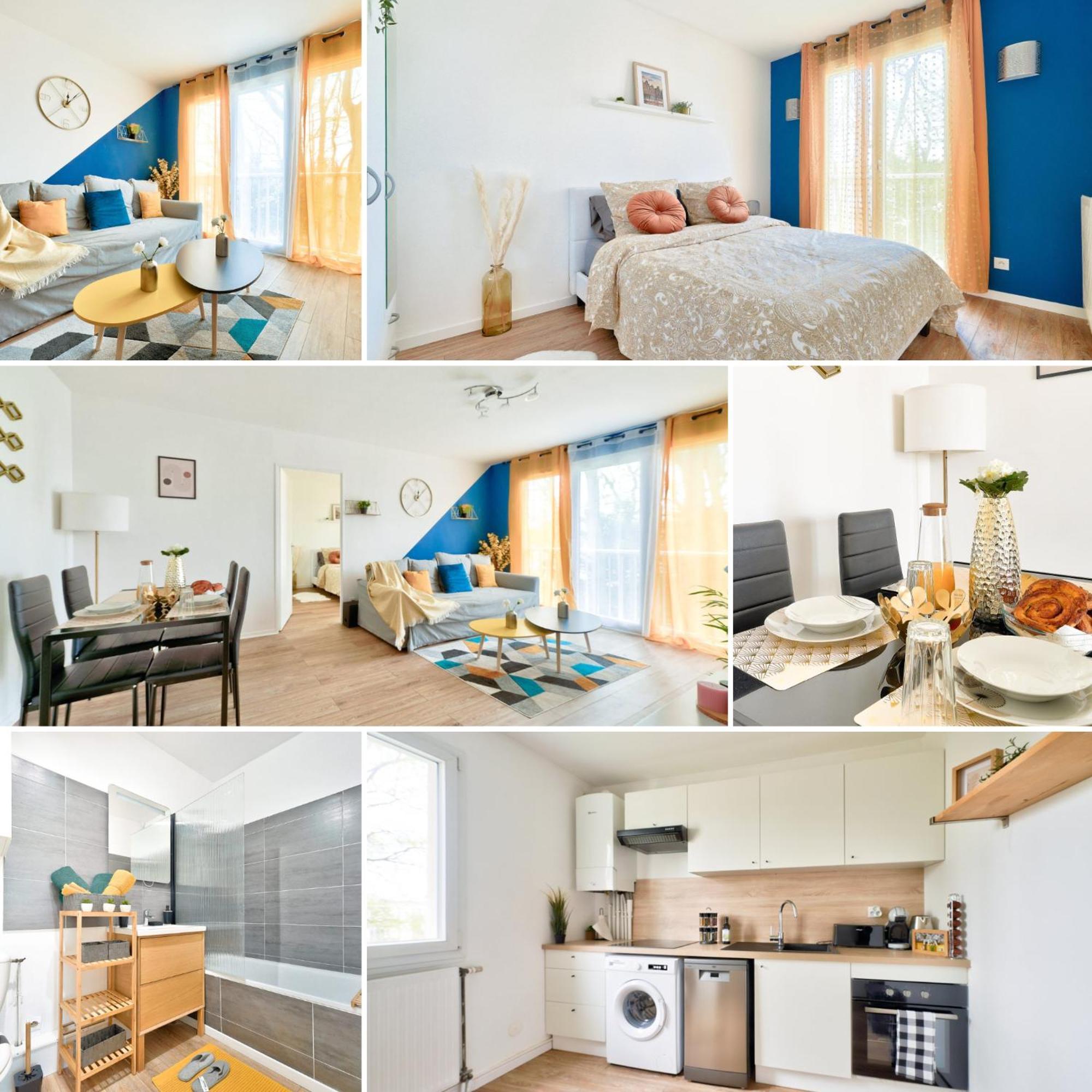 Le Cosy Yellow Appartement Lumineux A 5 Min De La Gare D'Evry Avec Parking Gratuit Courcouronnes Eksteriør bilde