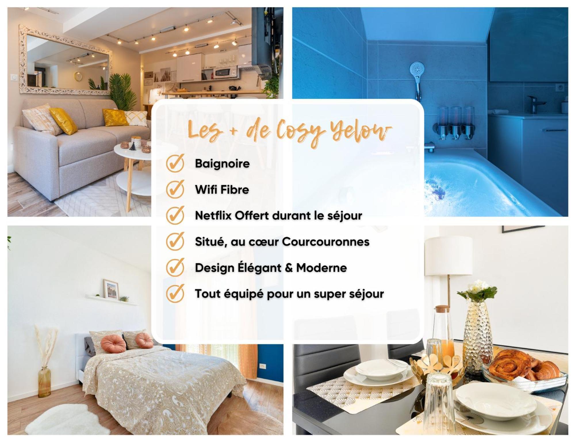 Le Cosy Yellow Appartement Lumineux A 5 Min De La Gare D'Evry Avec Parking Gratuit Courcouronnes Eksteriør bilde